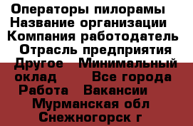 Операторы пилорамы › Название организации ­ Компания-работодатель › Отрасль предприятия ­ Другое › Минимальный оклад ­ 1 - Все города Работа » Вакансии   . Мурманская обл.,Снежногорск г.